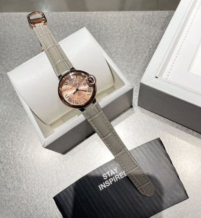 Cartier Fisheye Glass 33MM in Diamter Quartz Precise Cowhide Leather Bracelet Watch